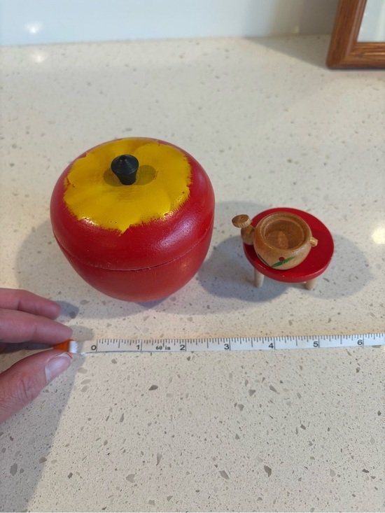 Other - Wooden Red & Yellow Toy Apple
